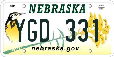 NE license plate YGD331