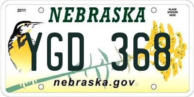 NE license plate YGD368