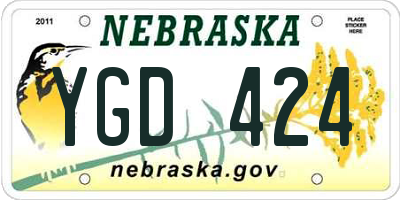 NE license plate YGD424
