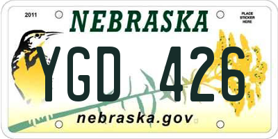 NE license plate YGD426