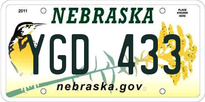 NE license plate YGD433