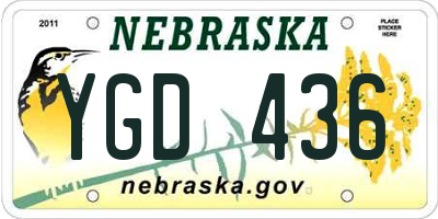 NE license plate YGD436