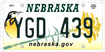 NE license plate YGD439