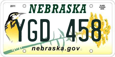 NE license plate YGD458