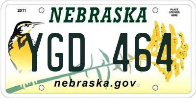NE license plate YGD464