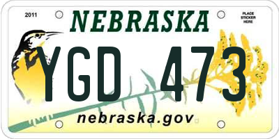 NE license plate YGD473