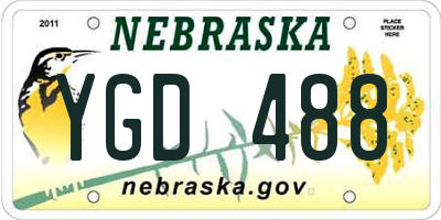NE license plate YGD488