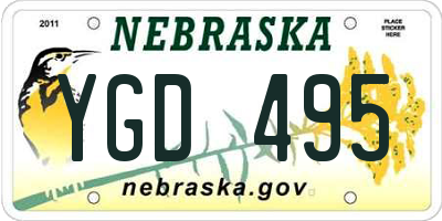 NE license plate YGD495