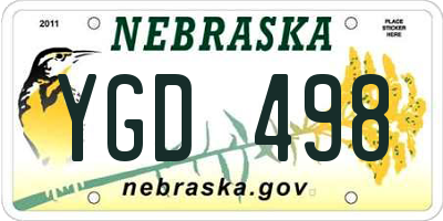 NE license plate YGD498