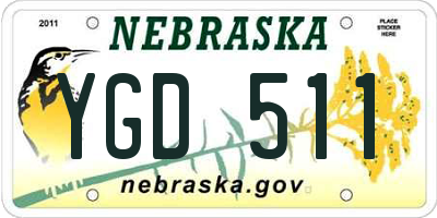 NE license plate YGD511