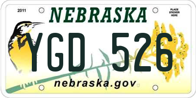 NE license plate YGD526