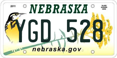 NE license plate YGD528