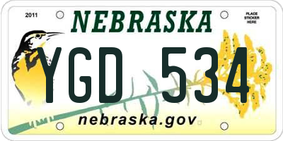 NE license plate YGD534
