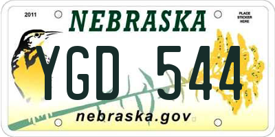 NE license plate YGD544