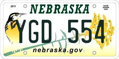 NE license plate YGD554
