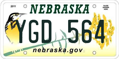 NE license plate YGD564