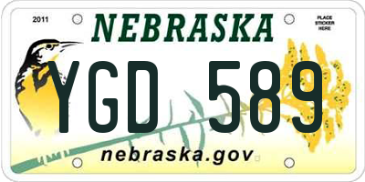 NE license plate YGD589