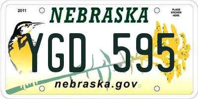 NE license plate YGD595