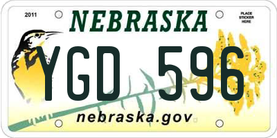 NE license plate YGD596