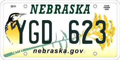NE license plate YGD623