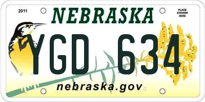NE license plate YGD634