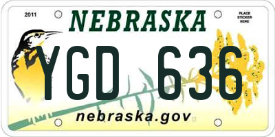 NE license plate YGD636