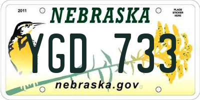 NE license plate YGD733