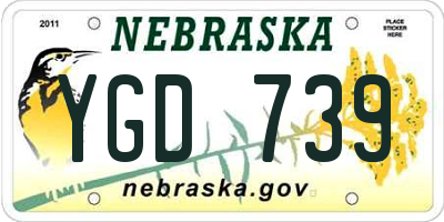 NE license plate YGD739