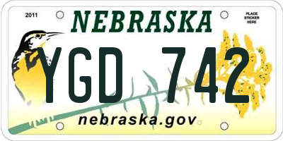 NE license plate YGD742