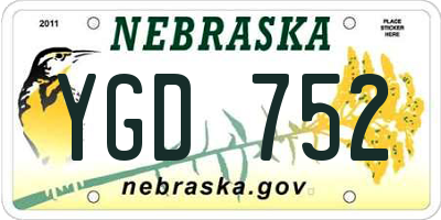 NE license plate YGD752