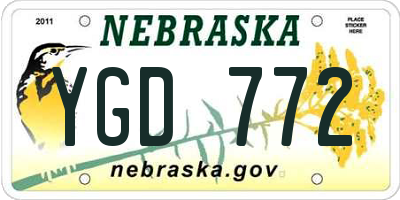 NE license plate YGD772