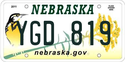 NE license plate YGD819