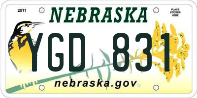 NE license plate YGD831