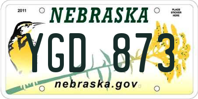 NE license plate YGD873