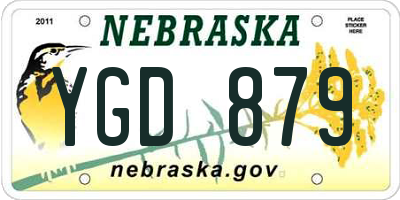 NE license plate YGD879