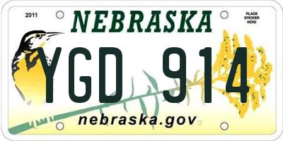 NE license plate YGD914