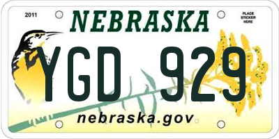 NE license plate YGD929