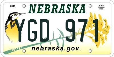 NE license plate YGD971