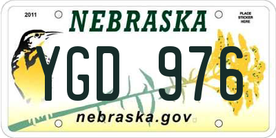 NE license plate YGD976