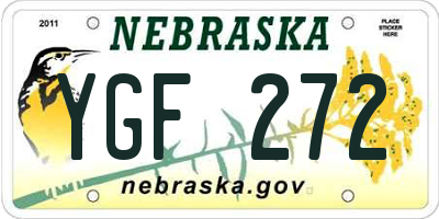 NE license plate YGF272