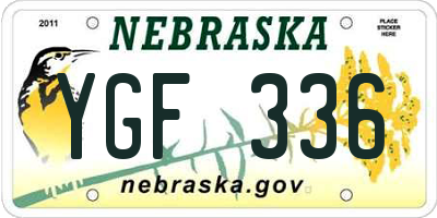 NE license plate YGF336