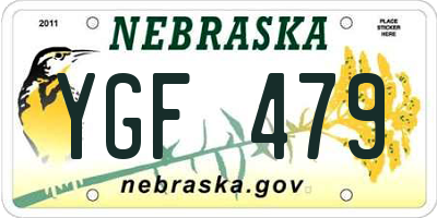 NE license plate YGF479