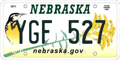 NE license plate YGF527