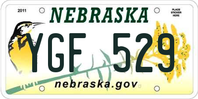 NE license plate YGF529