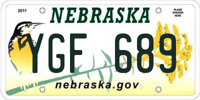 NE license plate YGF689