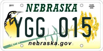NE license plate YGG015