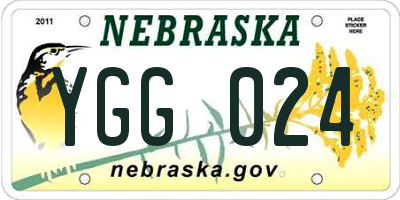 NE license plate YGG024