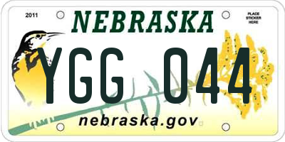 NE license plate YGG044