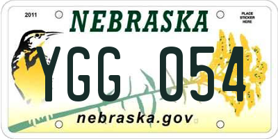 NE license plate YGG054