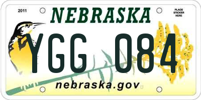 NE license plate YGG084